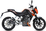 Complete Catalytic Exhaust System With Sound Certification Gp Steel Black - Mivv Compatible With Ktm 125 Duke (2011-2016)