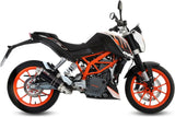 Complete Catalytic Exhaust System With Sound Certification Gp Steel Black - Mivv Compatible With Ktm 390 Duke (2013-2016)