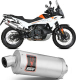Exhaust Tip With Noise Certification Dakar Stainless Steel - Mivv Compatible With Ktm 890 Adventure - R (2020-2024)