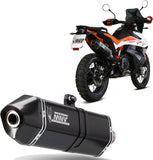 Exhaust Tip With Noise Certification Speed Edge Steel Black Carbon - Mivv Compatible With Ktm 790 Adventure R (2019-2020)