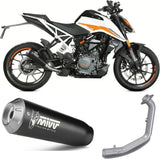 Complete Non-Catalytic Exhaust System With Sound Certification X-M1 Steel Black - Mivv Compatible With Ktm 390 Duke (2021-2023)