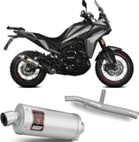 Non-Catalytic Exhaust Tip With Sound Certification Dakar Stainless Steel - Mivv Compatible With Moto Morini X-Cape 649 (2021-2024)