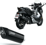 Catalytic Exhaust Tip With Sound Certification Mover Steel Black - Mivv Compatible With Honda Forza 300 (2018-2020)