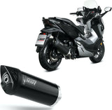 Catalytic Exhaust Tip With Sound Certification Mover Steel Black - Mivv Compatible With Honda Forza 300 (2018-2020)