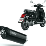 Non-Catalytic Exhaust Tip With Sound Certification Mover Steel Black - Mivv Compatible With Piaggio Vespa Gts 300 (2008-2020)