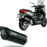 Catalytic Exhaust Tip With Sound Certification Mover Steel Black - Mivv Compatible With Yamaha X-Max 125 (2017-2020)