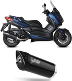 Catalytic Exhaust Tip With Sound Certification Mover Steel Black - Mivv Compatible With Yamaha X-Max 400 (2017-2020)