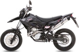 Complete Non-Catalytic Exhaust System With Sound Certification Oval Stainless Steel Carbon - Mivv Compatible With Yamaha Wr 125 X (2009-2016)