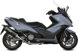 Complete Catalytic Exhaust System With Sound Certification Speed Edge Steel Black Carbon - Mivv Compatible With Kymco Ak 550 (2017-2020)