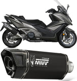 Catalytic Exhaust Tip With Sound Certification Sr-1 Titanium Black - Mivv Compatible With Kymco Ak 550 (2021-2024)
