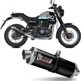 Non-Catalytic Exhaust Tip With Sound Certification Oval Steel Black - Mivv Compatible With Royal Enfield Scram 411 (2022-2024)