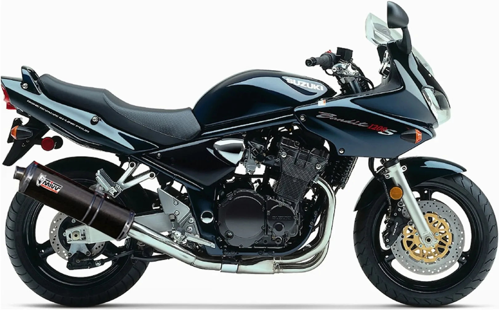 Exhaust Tip With Noise Certification Oval Carbon - Mivv Compatible With Suzuki Gsf 1200 Bandit (1996-2000)