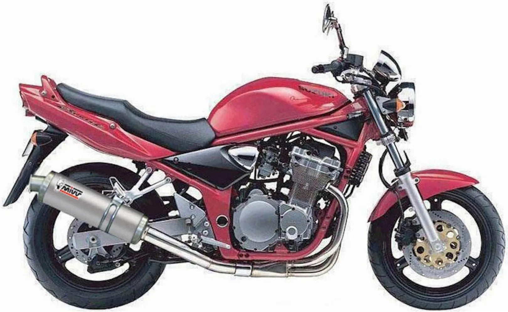 Exhaust Tip With Noise Certification Oval Stainless Steel - Mivv Compatible With Suzuki Gsf 600 Bandit (1995-2004)