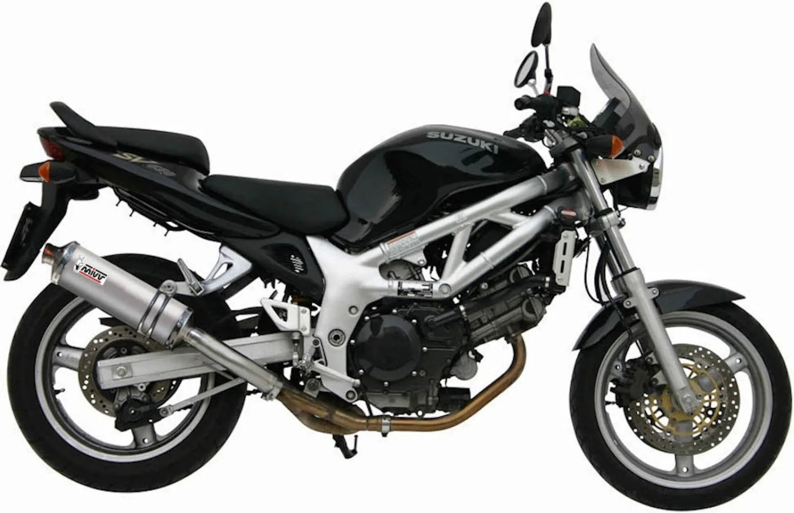 Exhaust Tip With Noise Certification Oval Stainless Steel - Mivv Compatible With Suzuki Sv 650 (1999-2002)
