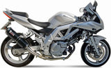 Catalytic Exhaust Tip With Sound Certification Oval Carbon - Mivv Compatible With Suzuki Sv 650 (2003)