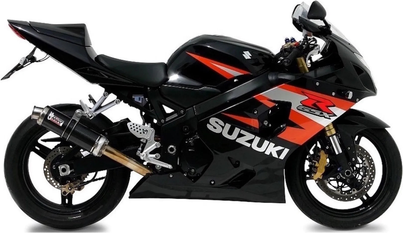 Exhaust Tip With Noise Certification Gp Carbon - Mivv Compatible With Suzuki Gsx-R 750 (2004-2005)