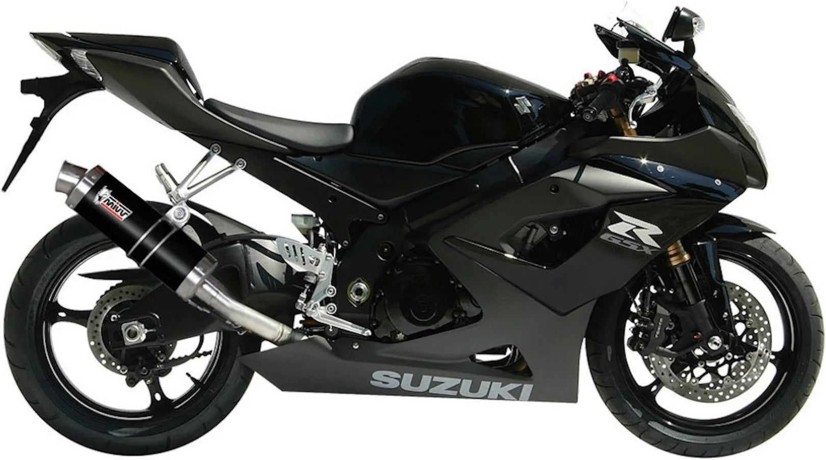 Exhaust Tip With Noise Certification Gp Steel Black - Mivv Compatible With Suzuki Gsx-R 1000 (2005-2006)