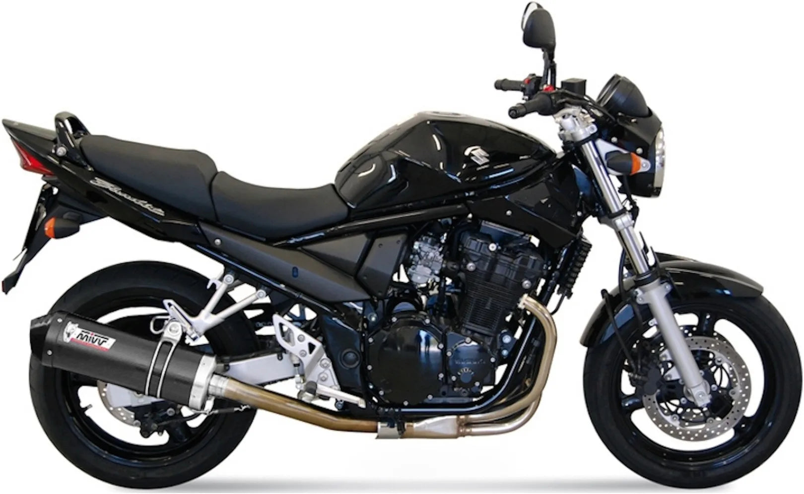 Exhaust Tip With Noise Certification Oval Carbon Carbon - Mivv Compatible With Suzuki Gsf 650 Bandit (2005-2006)