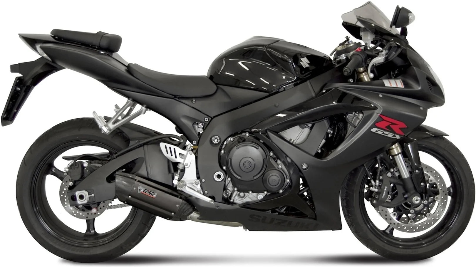 Catalytic Exhaust Tip With Sound Certification Suono Steel Black Carbon - Mivv Compatible With Suzuki Gsx-R 600 (2006-2007)