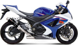 Dual Non-Catalytic Exhaust System With Sound Certification Gp Steel Black - Mivv Compatible With Suzuki Gsx-R 1000 (2007-2008)