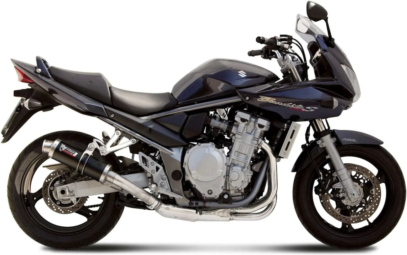 Exhaust Tip With Noise Certification Gp Steel Black - Mivv Compatible With Suzuki Gsx 1250 Fa (2009-2016)