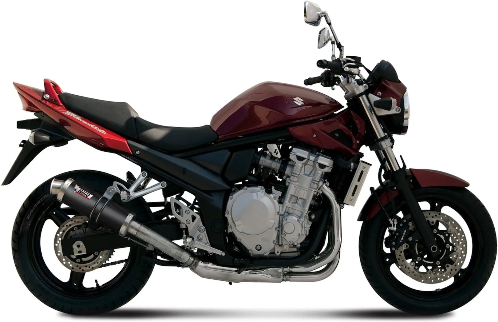 Exhaust Tip With Noise Certification Gp Carbon - Mivv Compatible With Suzuki Gsx 650 F (2008-2015)