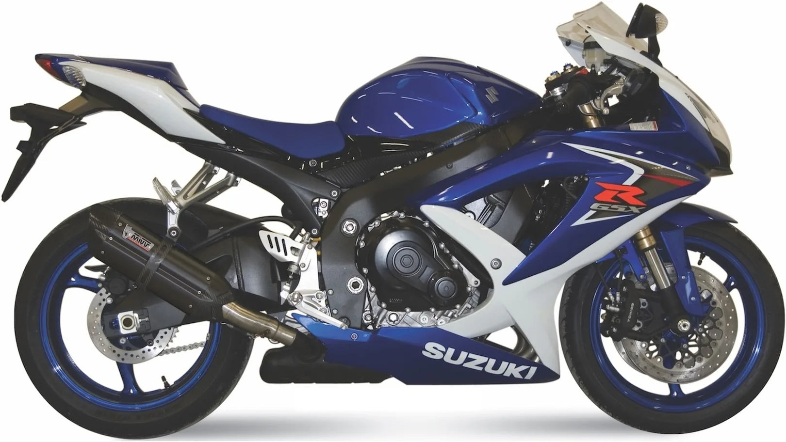 Exhaust Tip With Noise Certification Suono Steel Black Carbon - Mivv Compatible With Suzuki Gsx-R 600 (2008-2010)