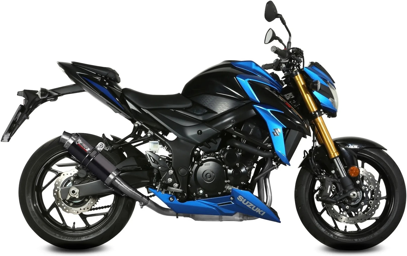 Exhaust Tip With Noise Certification Gp Steel Black - Mivv Compatible With Suzuki Gsx-S 750 (2017-2020)