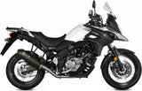 Catalytic Exhaust Tip With Sound Certification Oval Carbon Carbon - Mivv Compatible With Suzuki Dl 650 V-Strom (2017-2024)