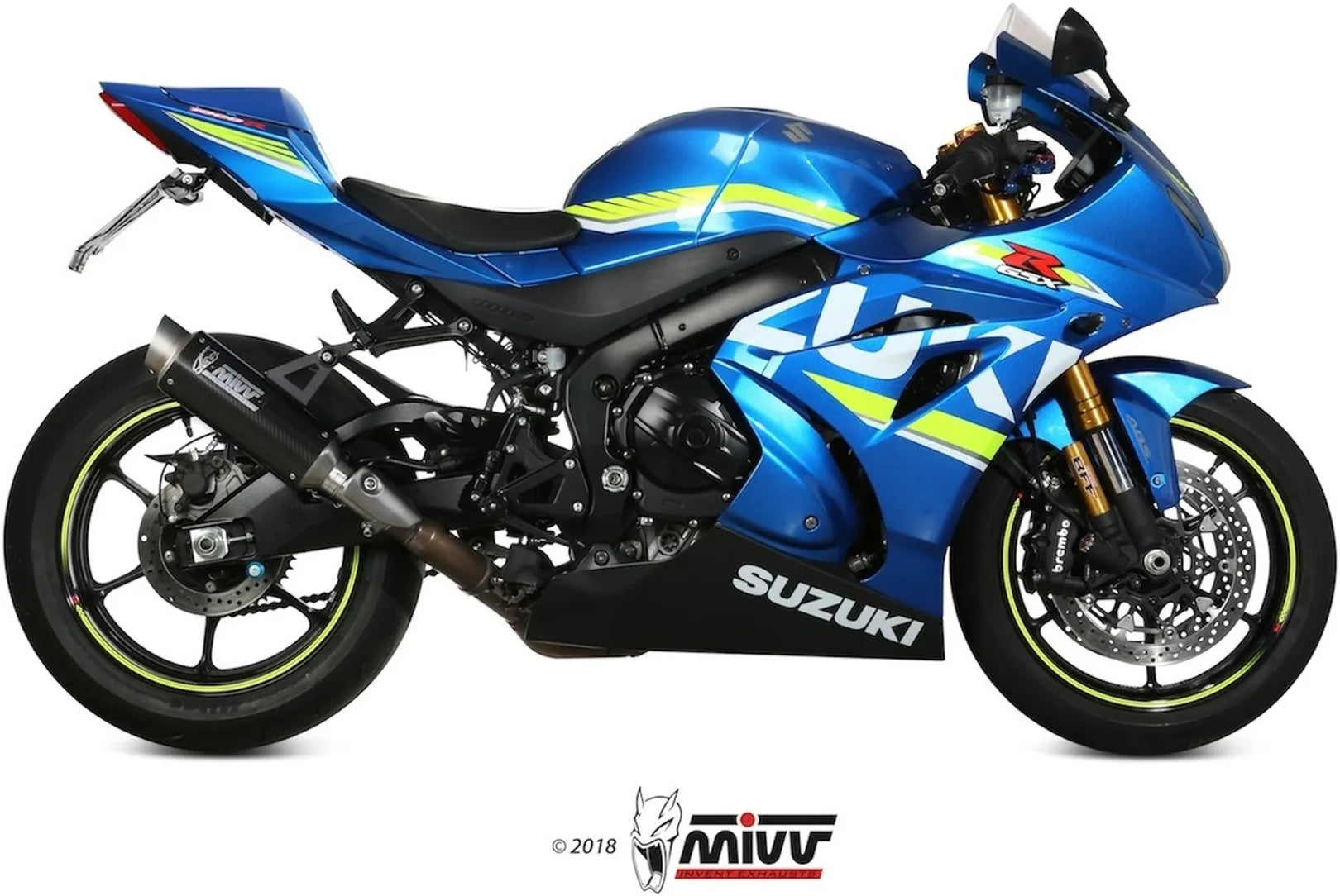 Exhaust Tip With Noise Certification Gppro Steel Black - Mivv Compatible With Suzuki Gsx-R 1000 (2017-2020)