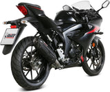 Complete Catalytic Exhaust System With Sound Certification Suono Steel Black Carbon - Mivv Compatible With Suzuki Gsx-R 125 (2017-2020)