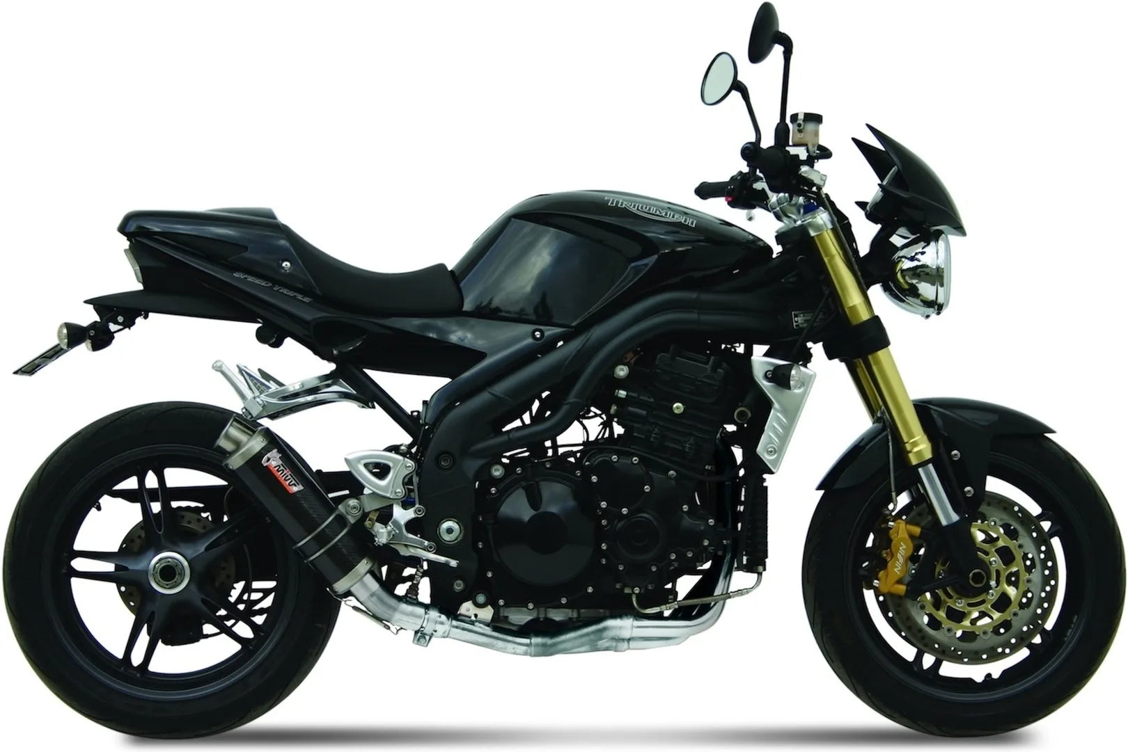 Catalytic Exhaust Tip With Sound Certification Gp Carbon - Mivv Compatible With Triumph Speed Triple (2005-2006)