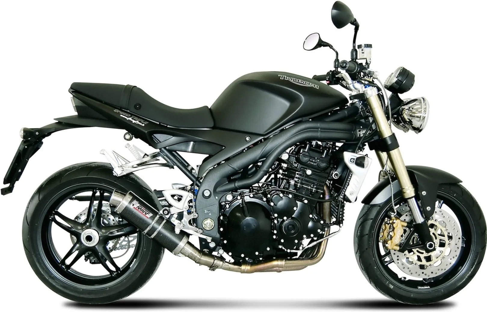 Catalytic Exhaust Tip With Sound Certification Gp Carbon - Mivv Compatible With Triumph Speed Triple (2007-2010)