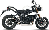 Exhaust Tip With Noise Certification Gp Steel Black - Mivv Compatible With Triumph Speed Triple (2011-2015)