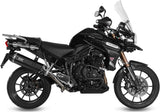 Non-Catalytic Exhaust Tip With Sound Certification Speed Edge Steel Black Carbon - Mivv Compatible With Triumph Tiger 1200 Explorer (2012-2015)