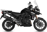 Non-Catalytic Exhaust Tip With Sound Certification Speed Edge Steel Black Carbon - Mivv Compatible With Triumph Tiger 1200 Explorer (2012-2015)