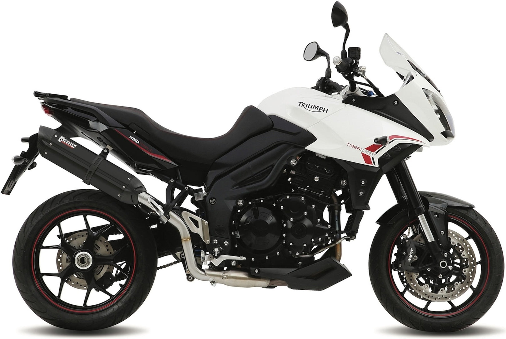 Non-Catalytic Exhaust Tip With Sound Certification Suono Steel Black Carbon - Mivv Compatible With Triumph Tiger 1050 Sport (2013-2016)