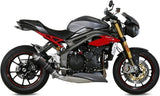 Exhaust Tip With Noise Certification Gp Steel Black - Mivv Compatible With Triumph Speed Triple (2016-2017)