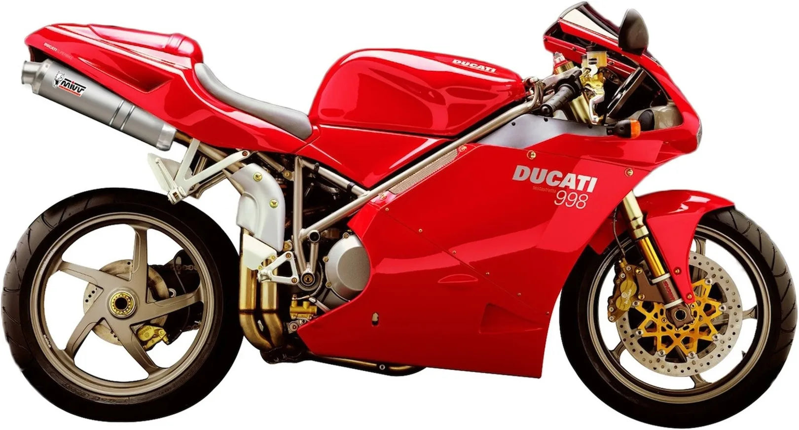 Dual Exhaust System With Sound Certification Oval Titanium - Mivv Compatible With Ducati 916 (1994-1998)