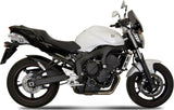 Dual Non-Catalytic Exhaust System With Sound Certification Oval Stainless Steel - Mivv Compatible With Yamaha Fz-6 Fazer (2004-2006)