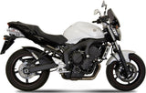 Dual Non-Catalytic Exhaust System With Sound Certification Oval Stainless Steel - Mivv Compatible With Yamaha Fz-6 Fazer (2007-2011)