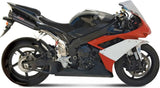 Dual Exhaust System With Sound Certification Suono Steel Black Carbon - Mivv Compatible With Yamaha Yzf 1000 R1 (2007-2008)