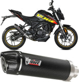 Complete Non-Catalytic Exhaust System With Sound Certification Gp Carbon Carbon - Mivv Compatible With Voge Brivido 125R (2023-2024)