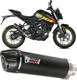 Complete Catalytic Exhaust System With Sound Certification Gp Carbon Carbon - Mivv Compatible With Voge Brivido 125R (2023-2024)