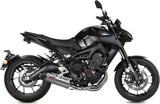 Complete Catalytic Exhaust System With Sound Certification Oval Titanium Carbon - Mivv Compatible With Yamaha Mt-09 (2013-2020)