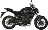 Complete Non-Catalytic Exhaust System With Sound Certification Delta Race Steel Black Carbon - Mivv Compatible With Yamaha Mt-07 (2014-2020)