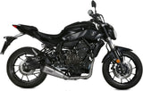 Complete Catalytic Exhaust System With Sound Certification Delta Race Stainless Steel Carbon - Mivv Compatible With Yamaha Mt-07 (2014-2020)