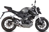 Complete Catalytic Exhaust System With Sound Certification Gp Carbon - Mivv Compatible With Yamaha Mt-125 (2015-2019)