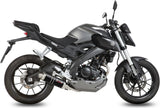 Complete Non-Catalytic Exhaust System With Sound Certification Gp Steel Black - Mivv Compatible With Yamaha Mt-125 (2015-2019)
