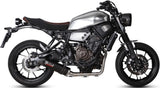 Complete Non-Catalytic Exhaust System With Sound Certification Oval Carbon Carbon - Mivv Compatible With Yamaha Xsr 700 (2016-2020)
